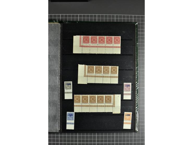 1920, ungebrauchte/postfrische und gestempelte Sammlung mit diversen Bogenteilen und Einheiten, außerdem gestempelte Werte so