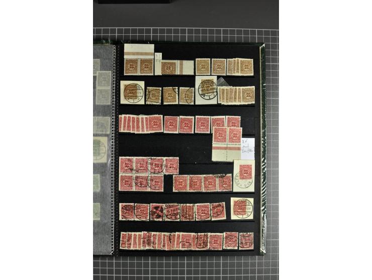 1920, ungebrauchte/postfrische und gestempelte Sammlung mit diversen Bogenteilen und Einheiten, außerdem gestempelte Werte so