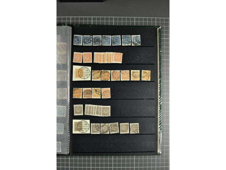 1920, ungebrauchte/postfrische und gestempelte Sammlung mit diversen Bogenteilen und Einheiten, außerdem gestempelte Werte so