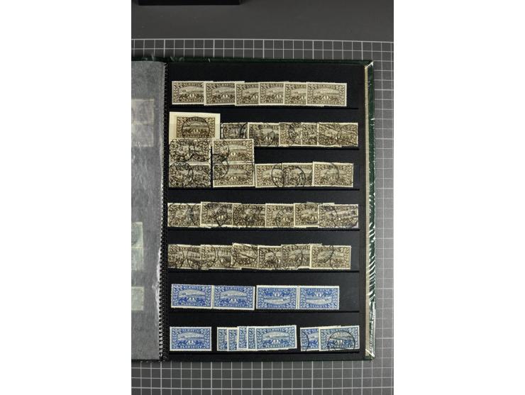 1920, ungebrauchte/postfrische und gestempelte Sammlung mit diversen Bogenteilen und Einheiten, außerdem gestempelte Werte so