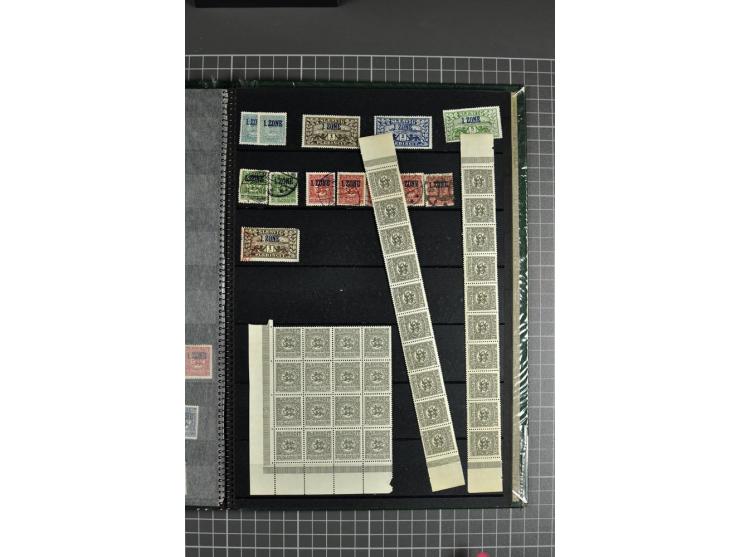 1920, ungebrauchte/postfrische und gestempelte Sammlung mit diversen Bogenteilen und Einheiten, außerdem gestempelte Werte so