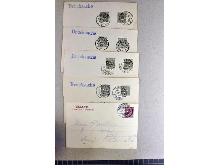 1920, Partie Briefe und Karten, überwiegend philatelistisch, aber große Stempelvielfalt