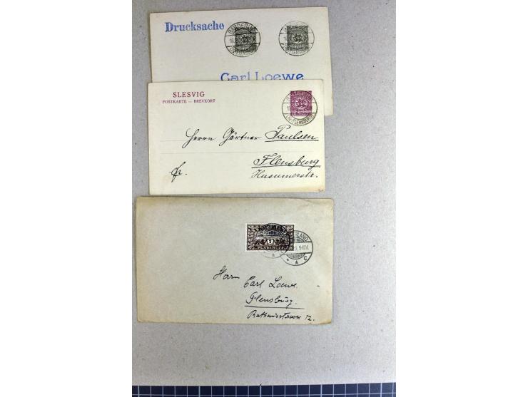 1920, Partie Briefe und Karten, überwiegend philatelistisch, aber große Stempelvielfalt