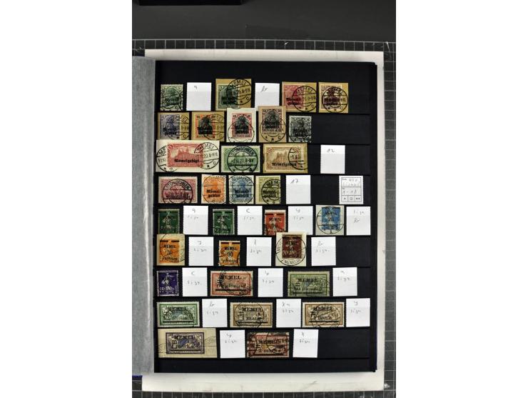 1920/23, gestempelte Sammlung, dabei Farbnuancen, Typen, viele Briefstücke etc., bessere Werte sign. Huylmans BPP (Mi. der si
