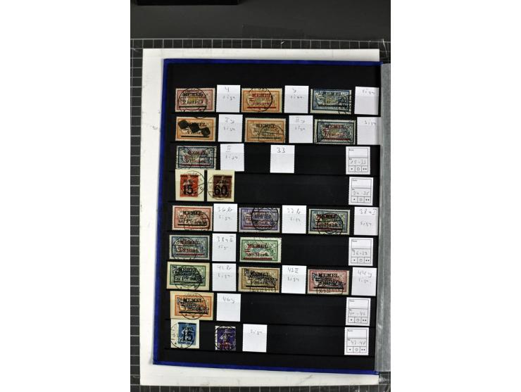1920/23, gestempelte Sammlung, dabei Farbnuancen, Typen, viele Briefstücke etc., bessere Werte sign. Huylmans BPP (Mi. der si