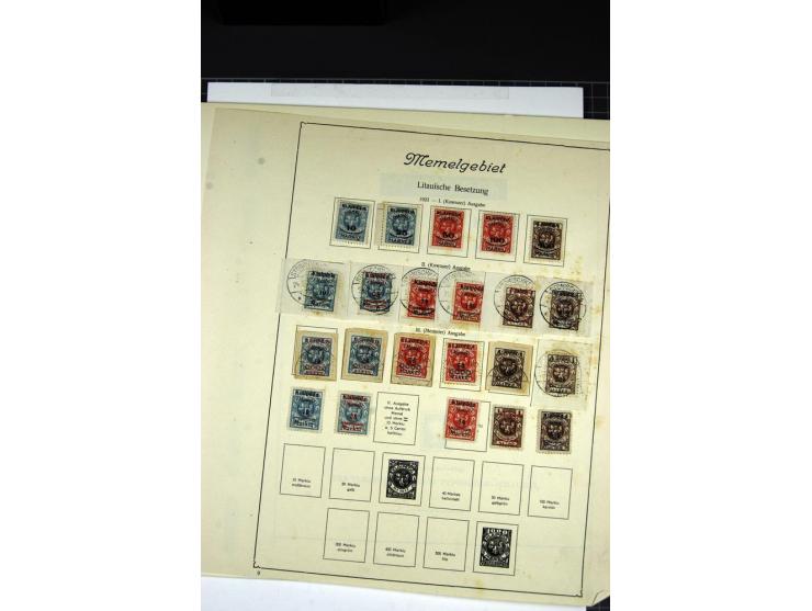  1920/39, ungebrauchte und gestempelte Partie mit Rest- und Teilsammlungen, dabei gute Ausgaben, aber auch fragwürdige Stempe
