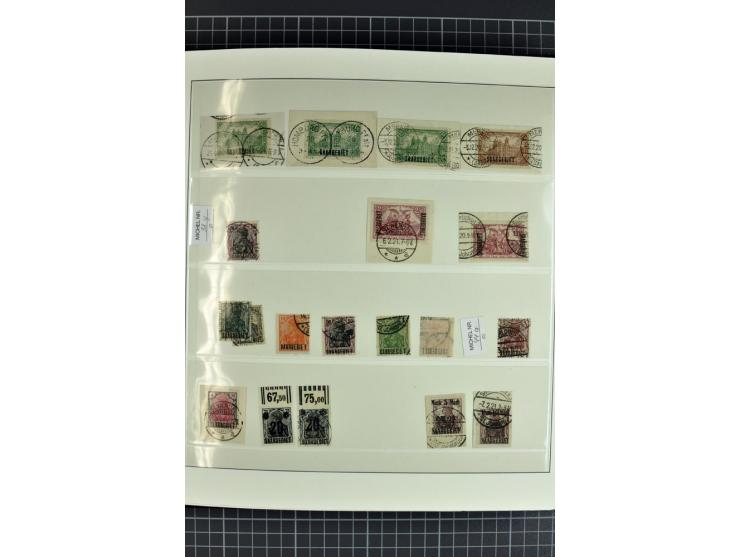 1920/1934, sehr umfangreiche gestempelte Sammlung mit einigen Briefstücken und Belegen, dabei bessere und kpl. Ausgaben, Farb
