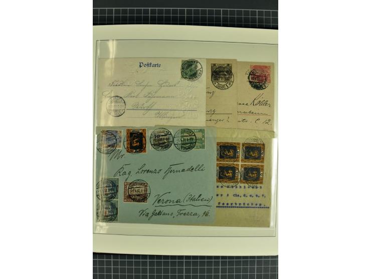 1920/1934, sehr umfangreiche gestempelte Sammlung mit einigen Briefstücken und Belegen, dabei bessere und kpl. Ausgaben, Farb
