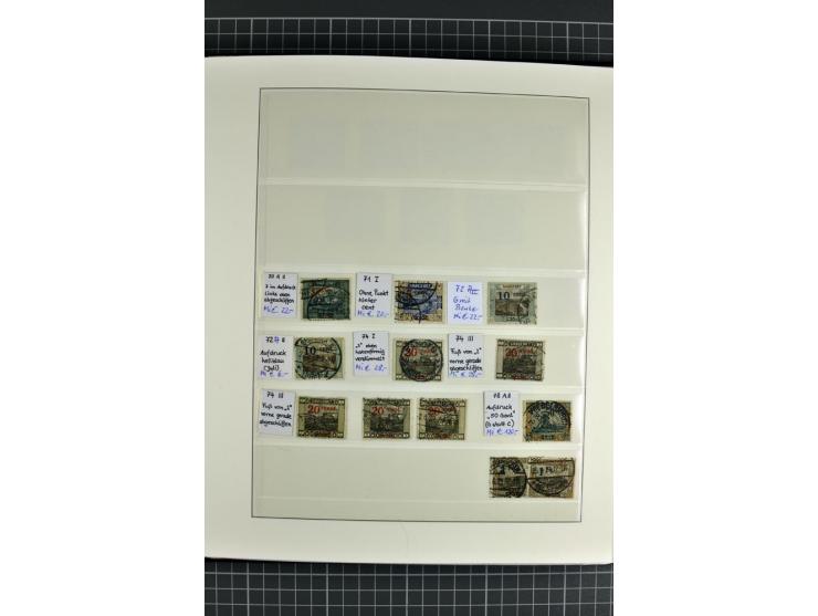 1920/1934, sehr umfangreiche gestempelte Sammlung mit einigen Briefstücken und Belegen, dabei bessere und kpl. Ausgaben, Farb