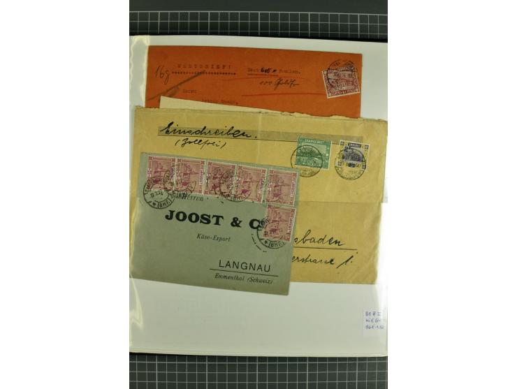 1920/1934, sehr umfangreiche gestempelte Sammlung mit einigen Briefstücken und Belegen, dabei bessere und kpl. Ausgaben, Farb
