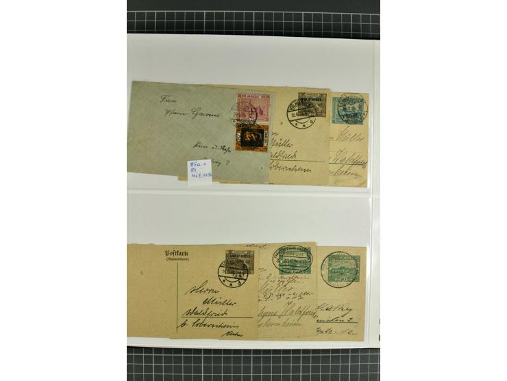 1920/1934, sehr umfangreiche gestempelte Sammlung mit einigen Briefstücken und Belegen, dabei bessere und kpl. Ausgaben, Farb