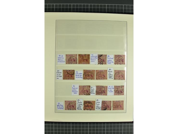 1920/1934, sehr umfangreiche gestempelte Sammlung mit einigen Briefstücken und Belegen, dabei bessere und kpl. Ausgaben, Farb