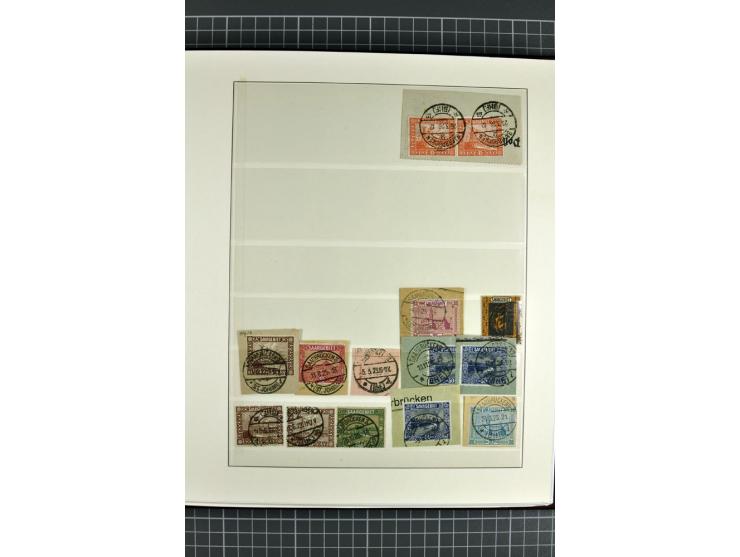 1920/1934, sehr umfangreiche gestempelte Sammlung mit einigen Briefstücken und Belegen, dabei bessere und kpl. Ausgaben, Farb
