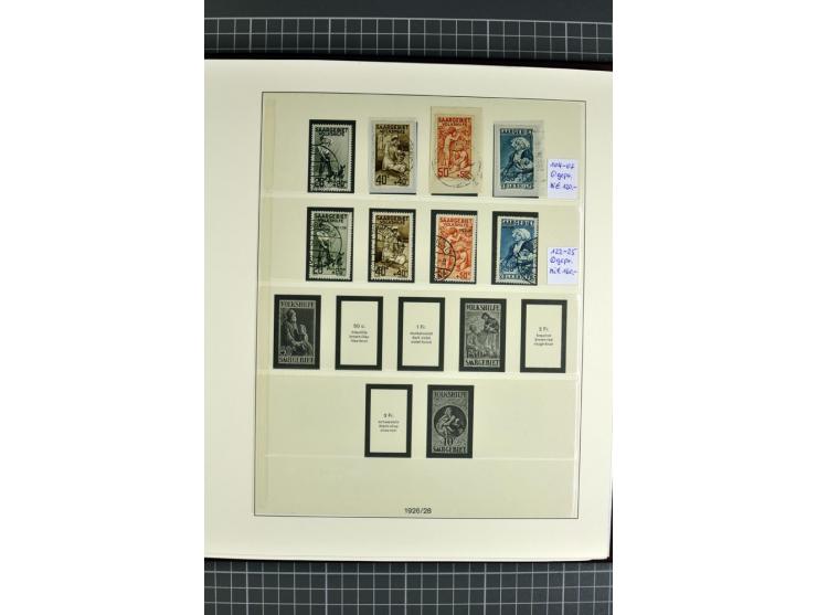1920/1934, sehr umfangreiche gestempelte Sammlung mit einigen Briefstücken und Belegen, dabei bessere und kpl. Ausgaben, Farb