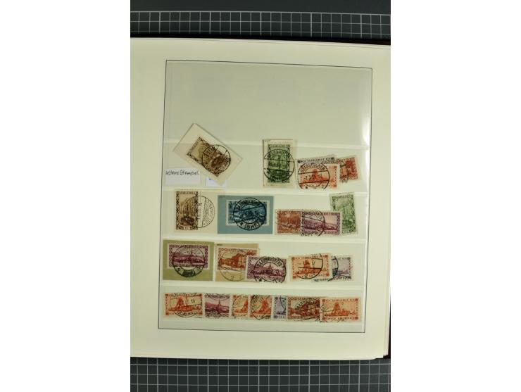 1920/1934, sehr umfangreiche gestempelte Sammlung mit einigen Briefstücken und Belegen, dabei bessere und kpl. Ausgaben, Farb