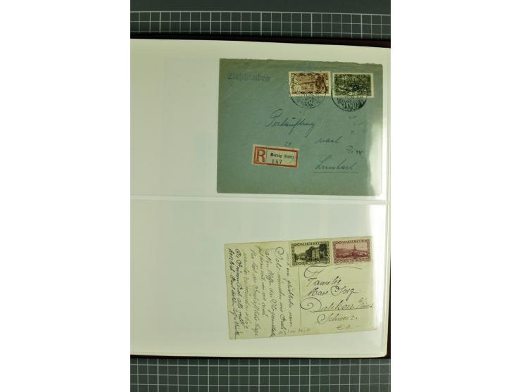 1920/1934, sehr umfangreiche gestempelte Sammlung mit einigen Briefstücken und Belegen, dabei bessere und kpl. Ausgaben, Farb