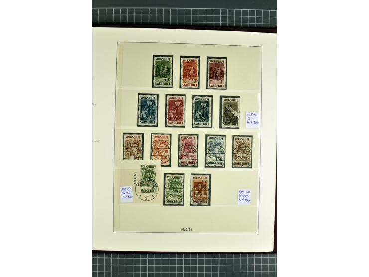 1920/1934, sehr umfangreiche gestempelte Sammlung mit einigen Briefstücken und Belegen, dabei bessere und kpl. Ausgaben, Farb
