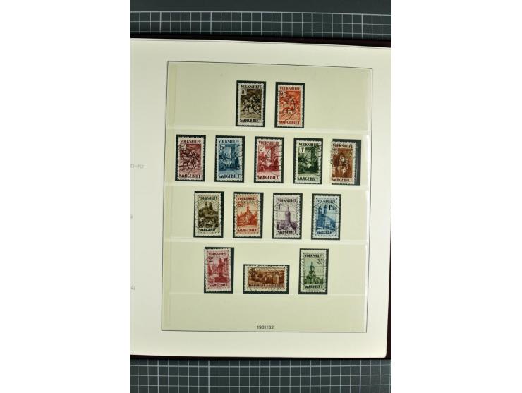 1920/1934, sehr umfangreiche gestempelte Sammlung mit einigen Briefstücken und Belegen, dabei bessere und kpl. Ausgaben, Farb