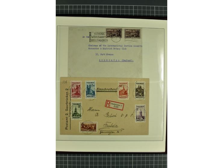 1920/1934, sehr umfangreiche gestempelte Sammlung mit einigen Briefstücken und Belegen, dabei bessere und kpl. Ausgaben, Farb