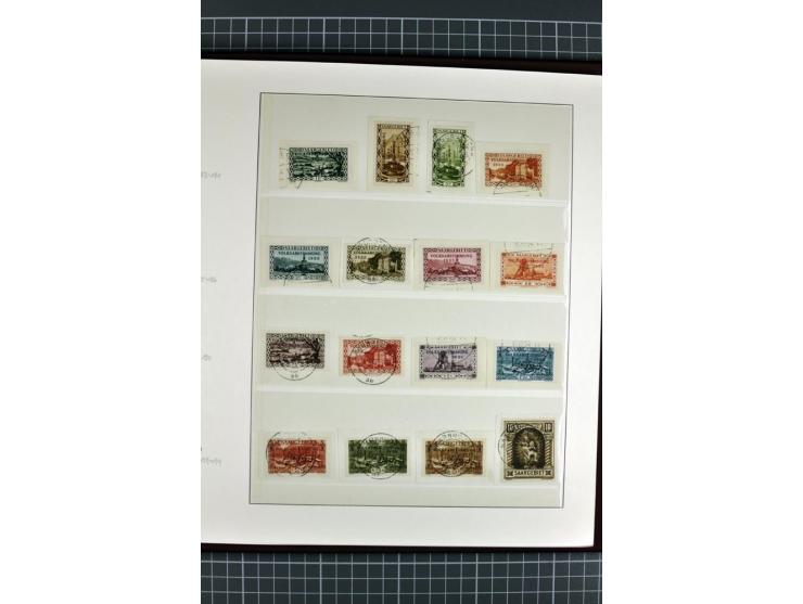 1920/1934, sehr umfangreiche gestempelte Sammlung mit einigen Briefstücken und Belegen, dabei bessere und kpl. Ausgaben, Farb