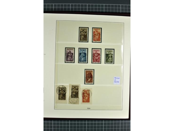 1920/1934, sehr umfangreiche gestempelte Sammlung mit einigen Briefstücken und Belegen, dabei bessere und kpl. Ausgaben, Farb