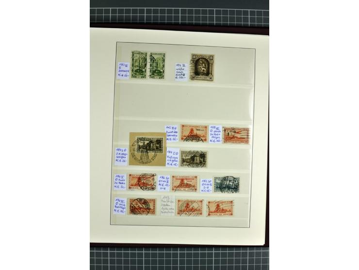 1920/1934, sehr umfangreiche gestempelte Sammlung mit einigen Briefstücken und Belegen, dabei bessere und kpl. Ausgaben, Farb