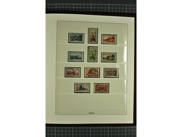 1920/1934, sehr umfangreiche gestempelte Sammlung mit einigen Briefstücken und Belegen, dabei bessere und kpl. Ausgaben, Farb