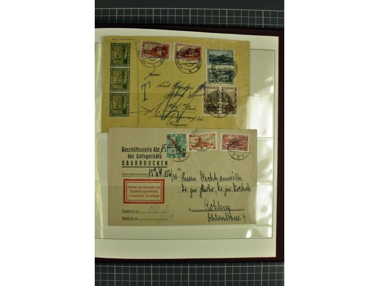 1920/1934, sehr umfangreiche gestempelte Sammlung mit einigen Briefstücken und Belegen, dabei bessere und kpl. Ausgaben, Farb