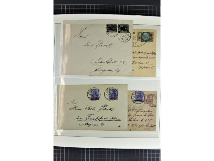 1920/1934, sehr umfangreiche gestempelte Sammlung mit einigen Briefstücken und Belegen, dabei bessere und kpl. Ausgaben, Farb