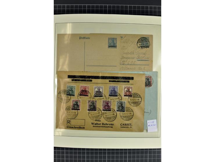 1920/1934, sehr umfangreiche gestempelte Sammlung mit einigen Briefstücken und Belegen, dabei bessere und kpl. Ausgaben, Farb