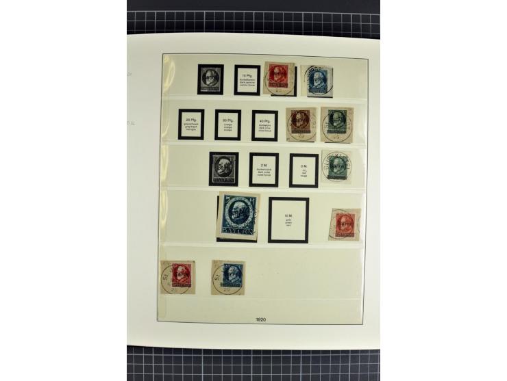 1920/1934, sehr umfangreiche gestempelte Sammlung mit einigen Briefstücken und Belegen, dabei bessere und kpl. Ausgaben, Farb