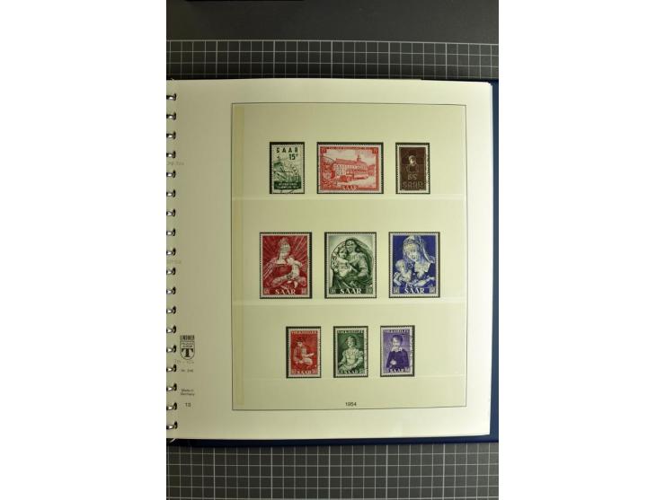 1947/1959, sehr umfangreiche gestempelte Sammlung mit vielen Briefstücken, Einheiten und Besonderheiten sowie Briefen und FDC