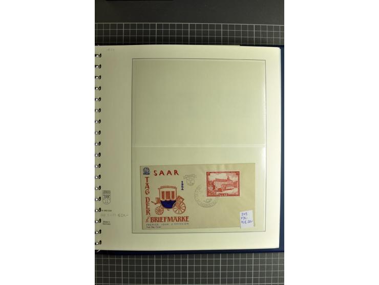 1947/1959, sehr umfangreiche gestempelte Sammlung mit vielen Briefstücken, Einheiten und Besonderheiten sowie Briefen und FDC