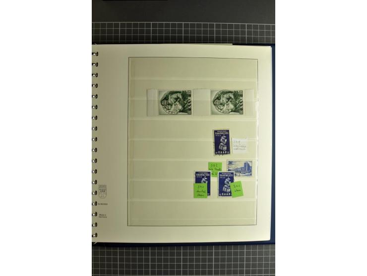 1947/1959, sehr umfangreiche gestempelte Sammlung mit vielen Briefstücken, Einheiten und Besonderheiten sowie Briefen und FDC