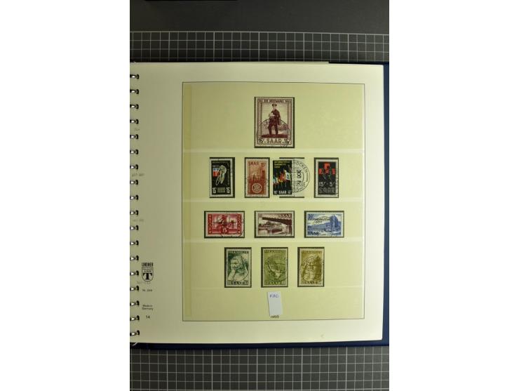 1947/1959, sehr umfangreiche gestempelte Sammlung mit vielen Briefstücken, Einheiten und Besonderheiten sowie Briefen und FDC