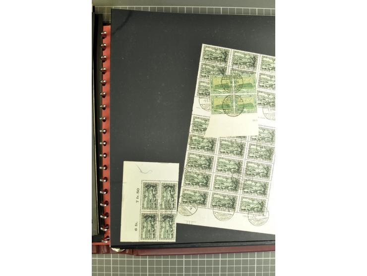 1947/1959, sehr umfangreiche gestempelte Sammlung mit vielen Briefstücken, Einheiten und Besonderheiten sowie Briefen und FDC