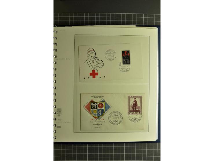1947/1959, sehr umfangreiche gestempelte Sammlung mit vielen Briefstücken, Einheiten und Besonderheiten sowie Briefen und FDC
