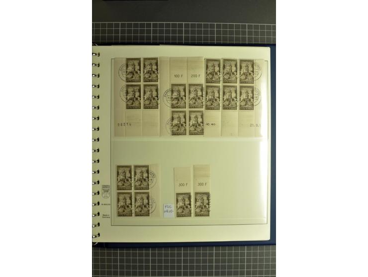 1947/1959, sehr umfangreiche gestempelte Sammlung mit vielen Briefstücken, Einheiten und Besonderheiten sowie Briefen und FDC