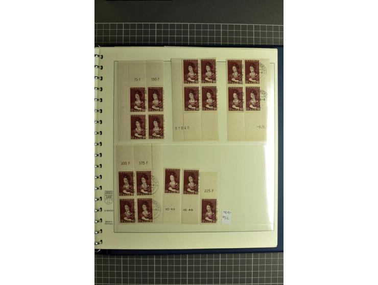 1947/1959, sehr umfangreiche gestempelte Sammlung mit vielen Briefstücken, Einheiten und Besonderheiten sowie Briefen und FDC