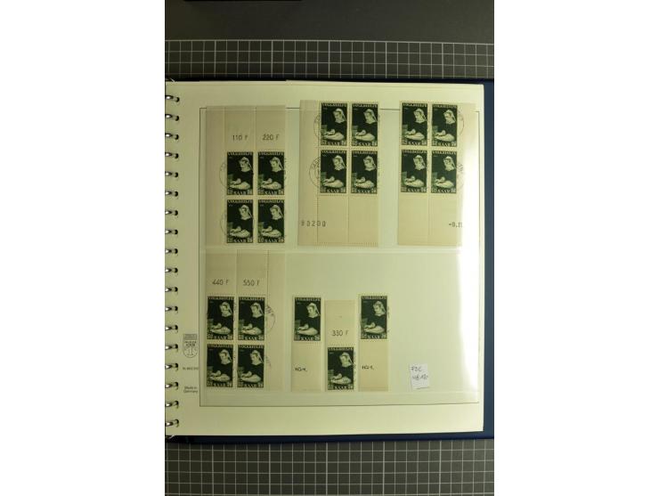 1947/1959, sehr umfangreiche gestempelte Sammlung mit vielen Briefstücken, Einheiten und Besonderheiten sowie Briefen und FDC