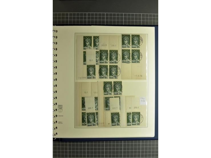 1947/1959, sehr umfangreiche gestempelte Sammlung mit vielen Briefstücken, Einheiten und Besonderheiten sowie Briefen und FDC