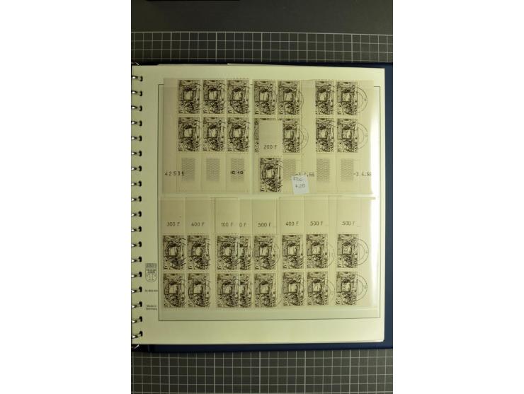 1947/1959, sehr umfangreiche gestempelte Sammlung mit vielen Briefstücken, Einheiten und Besonderheiten sowie Briefen und FDC