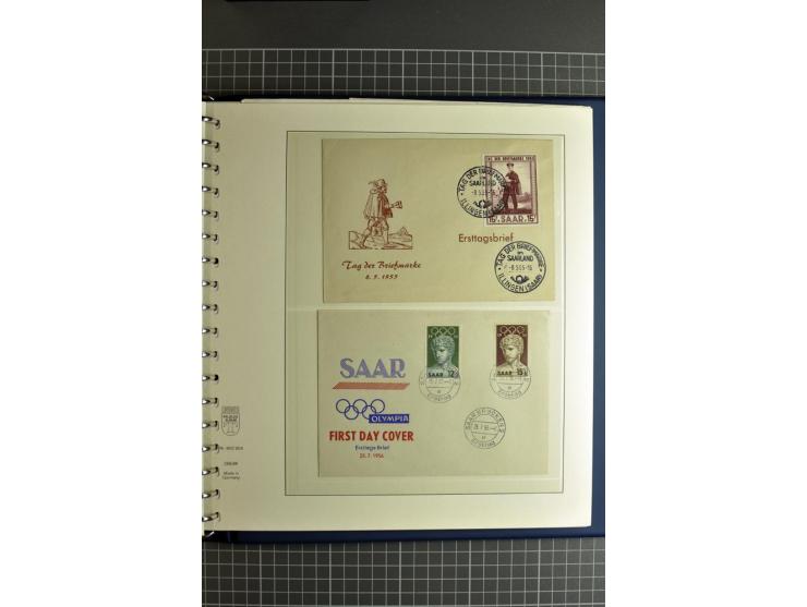 1947/1959, sehr umfangreiche gestempelte Sammlung mit vielen Briefstücken, Einheiten und Besonderheiten sowie Briefen und FDC