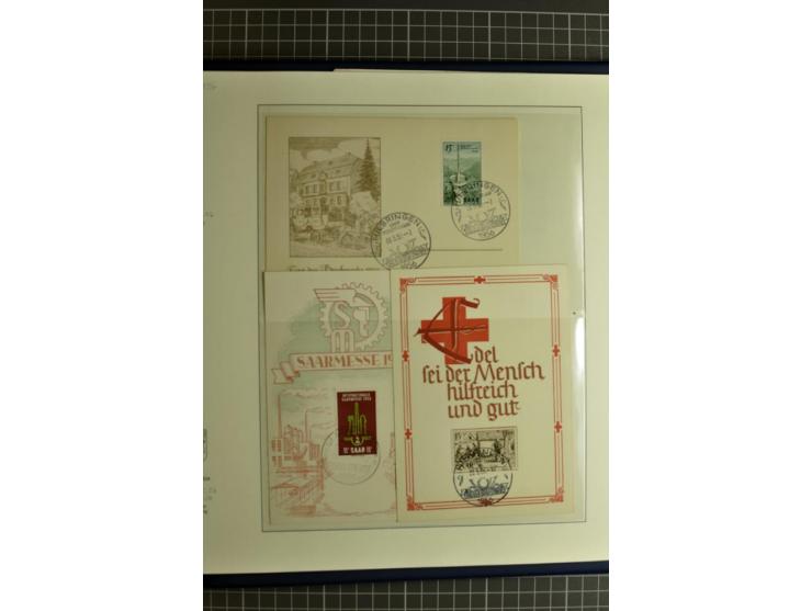 1947/1959, sehr umfangreiche gestempelte Sammlung mit vielen Briefstücken, Einheiten und Besonderheiten sowie Briefen und FDC