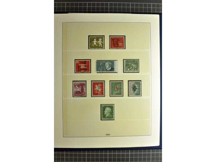 1947/1959, sehr umfangreiche gestempelte Sammlung mit vielen Briefstücken, Einheiten und Besonderheiten sowie Briefen und FDC