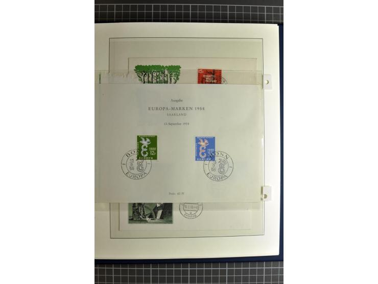1947/1959, sehr umfangreiche gestempelte Sammlung mit vielen Briefstücken, Einheiten und Besonderheiten sowie Briefen und FDC