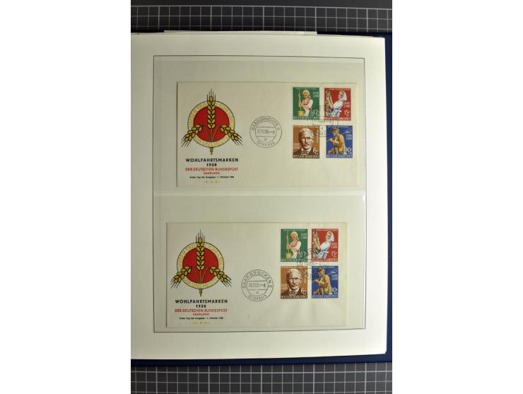 1947/1959, sehr umfangreiche gestempelte Sammlung mit vielen Briefstücken, Einheiten und Besonderheiten sowie Briefen und FDC