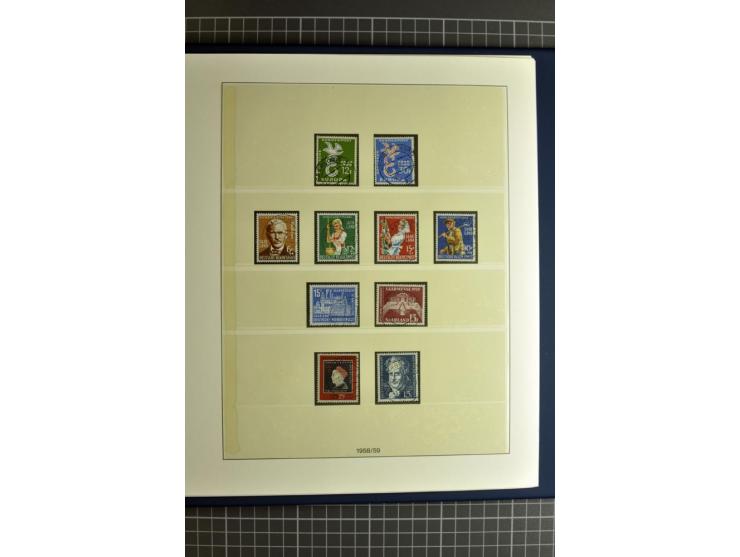 1947/1959, sehr umfangreiche gestempelte Sammlung mit vielen Briefstücken, Einheiten und Besonderheiten sowie Briefen und FDC