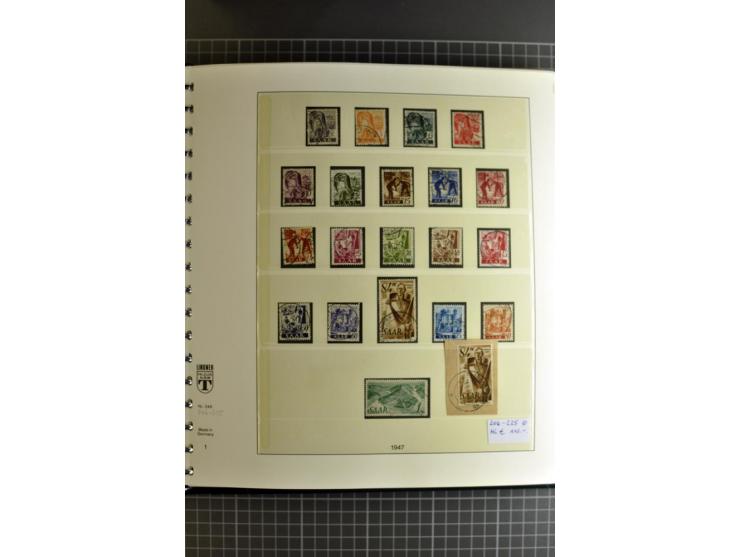 1947/1959, sehr umfangreiche gestempelte Sammlung mit vielen Briefstücken, Einheiten und Besonderheiten sowie Briefen und FDC