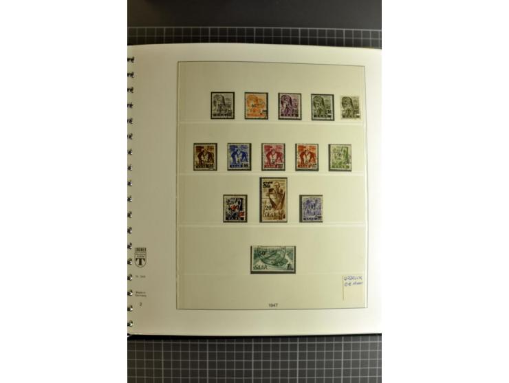 1947/1959, sehr umfangreiche gestempelte Sammlung mit vielen Briefstücken, Einheiten und Besonderheiten sowie Briefen und FDC